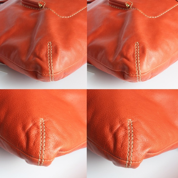 Coach Ergo Convertible Tote #12250 Burnt Orange NWT/NWD Tattersall Kiss Lock HTF - Picture 10 of 15